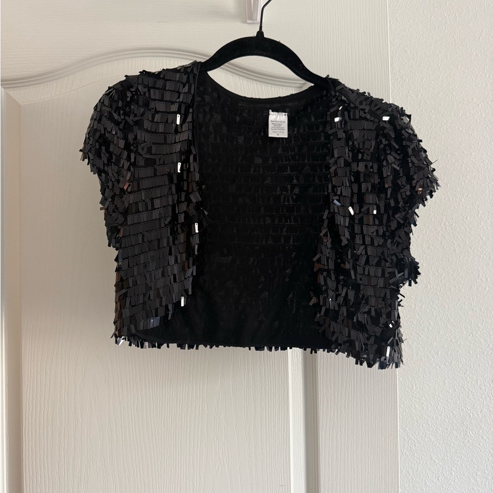 Women’s Crop Sequin Bolero SZ M